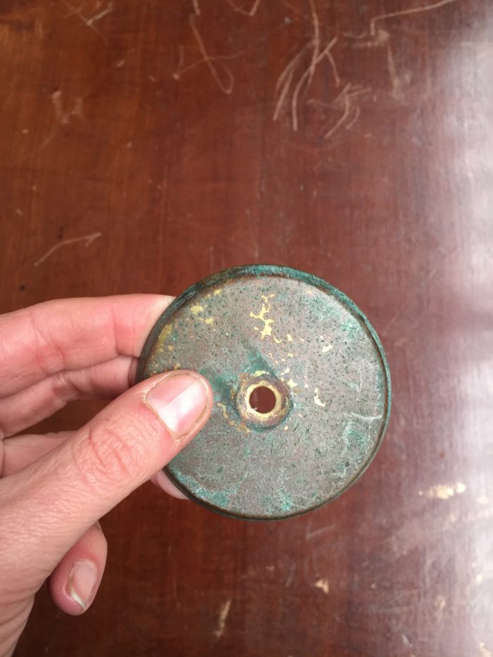 Patinating.  Brass.